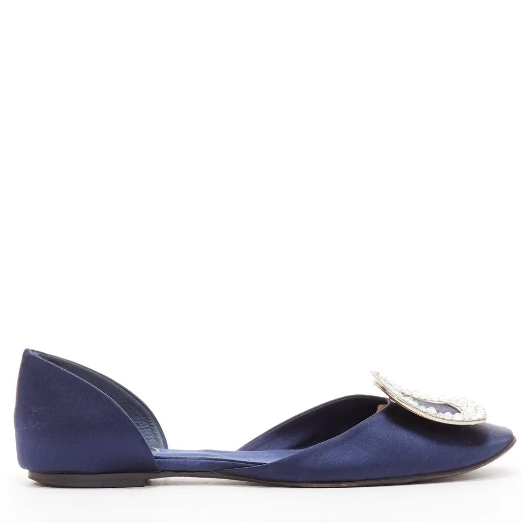 Roger Vivier Chips Strass Navy Very good - Back View