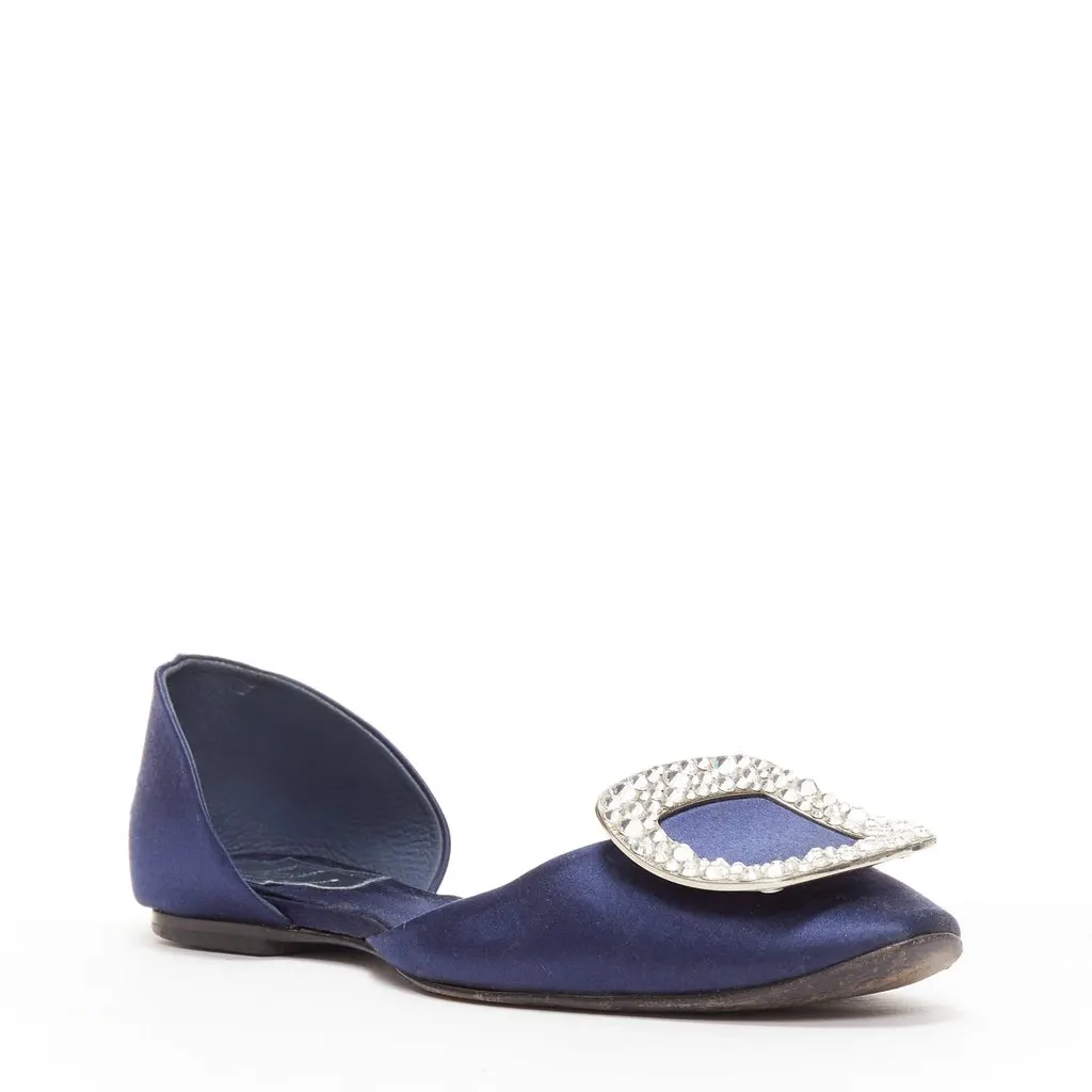 Roger Vivier Chips Strass Navy Very good - Inside View