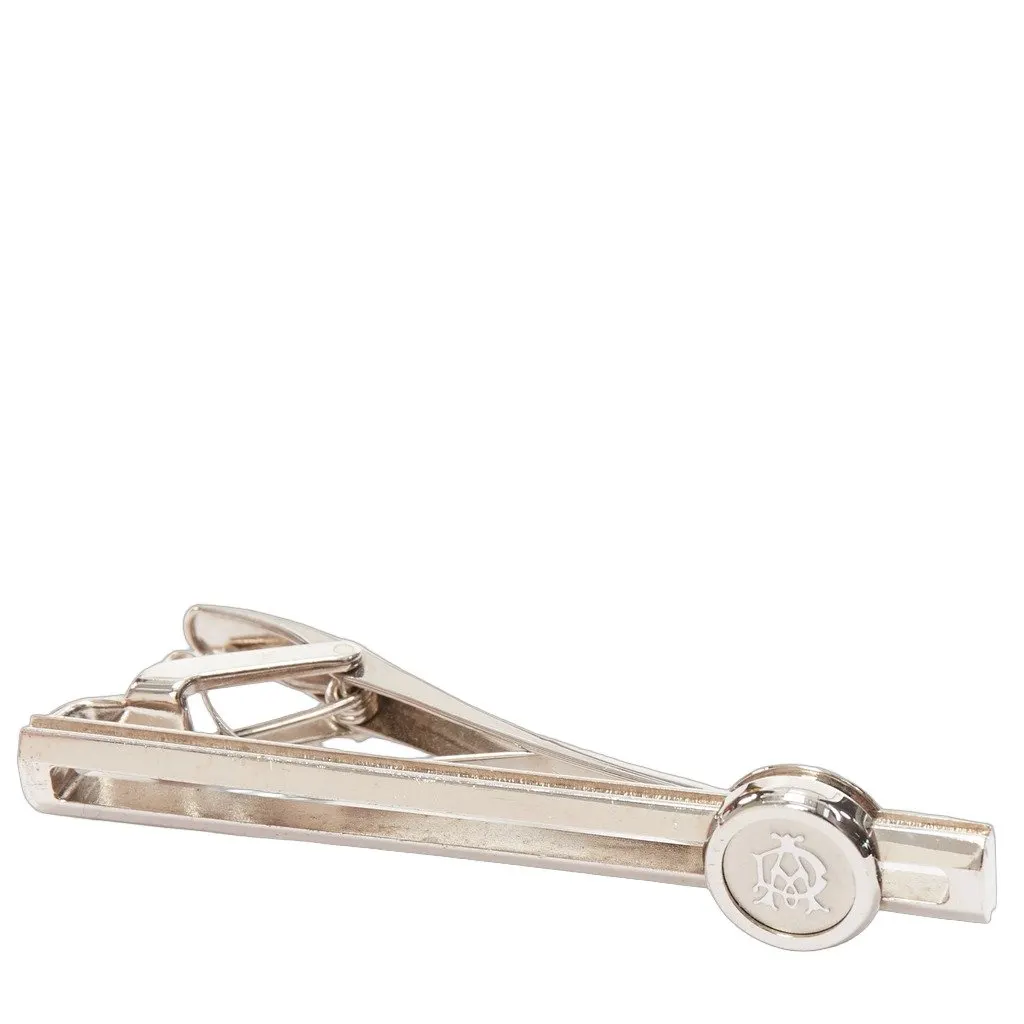 Alfred Dunhill Crest Tie Clip Silver Metal Good - Front View