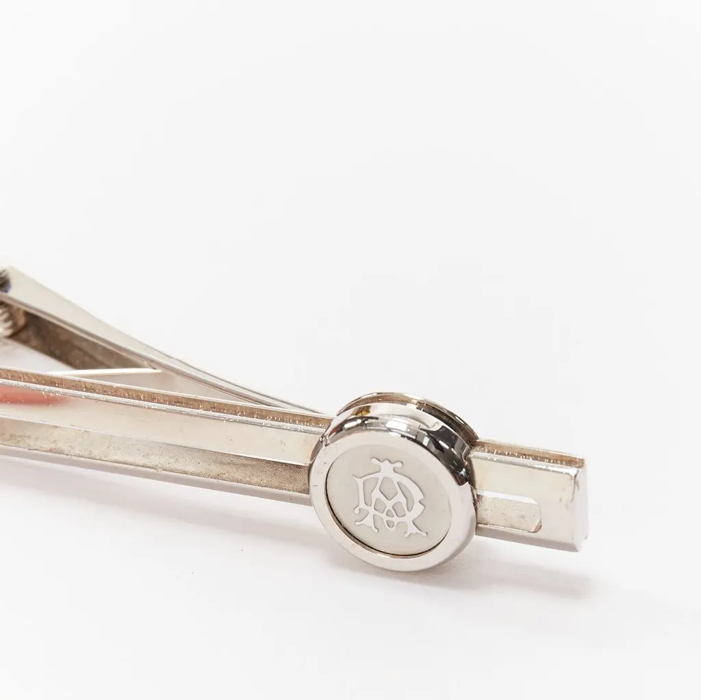 Alfred Dunhill Crest Tie Clip Silver Metal Good - Back View