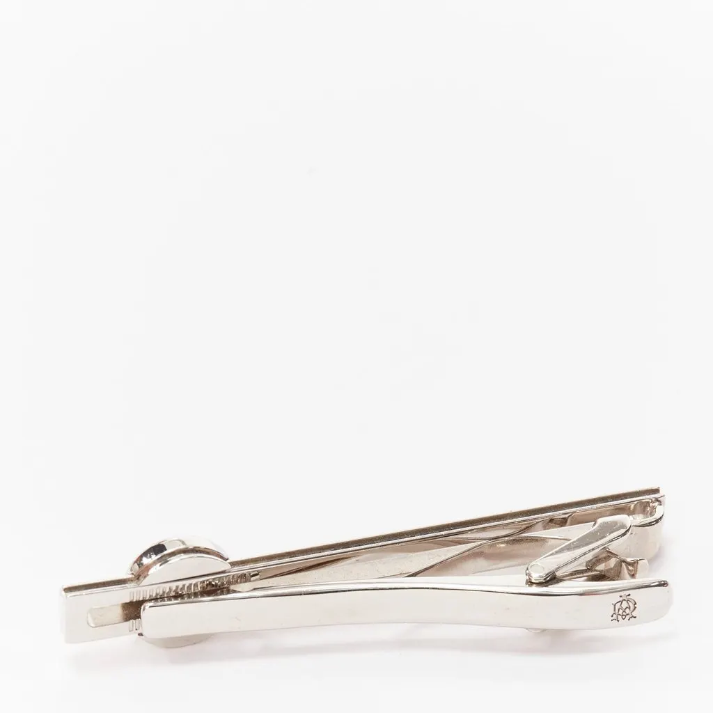 Alfred Dunhill Crest Tie Clip Silver Metal Good - Inside View