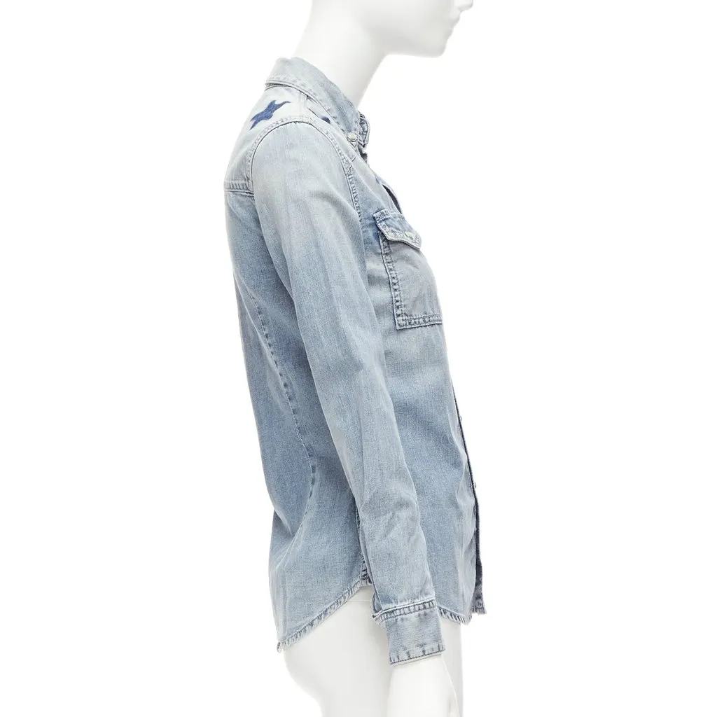 Givenchy Distressed Star Shirt Blue Never worn - Box View