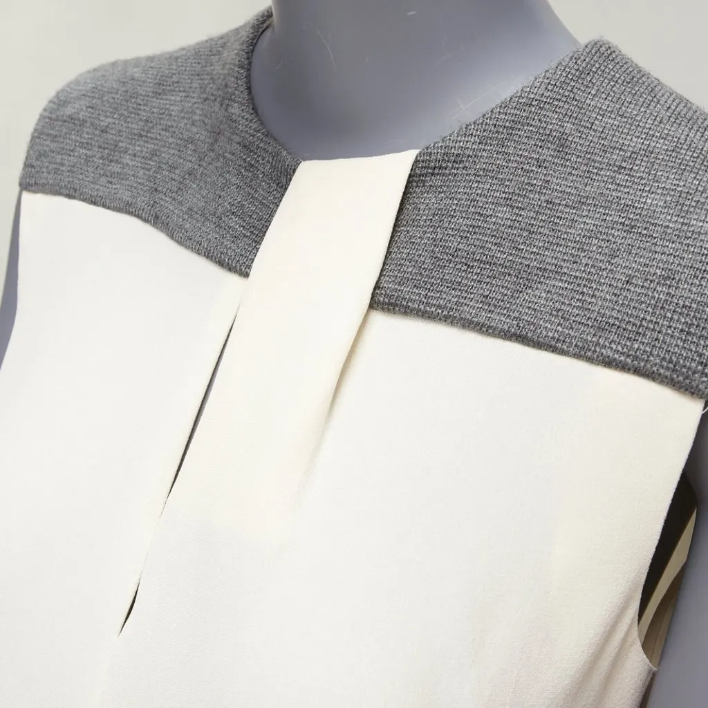 Balenciaga Knitted Yoke Blouse Ecru Silk Very good - Back View