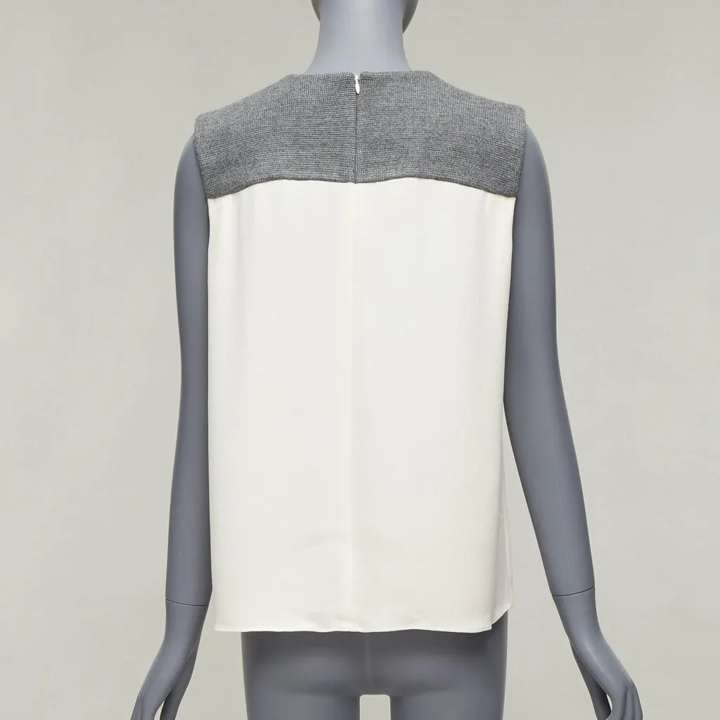 Balenciaga Knitted Yoke Blouse Ecru Silk Very good - Box View