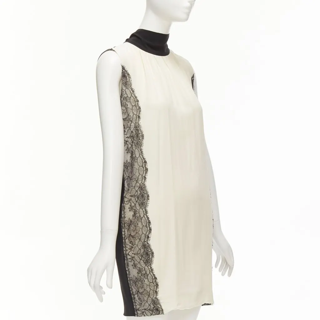 D&G Lace Side Trim Dress Black Silk Very good - Inside View
