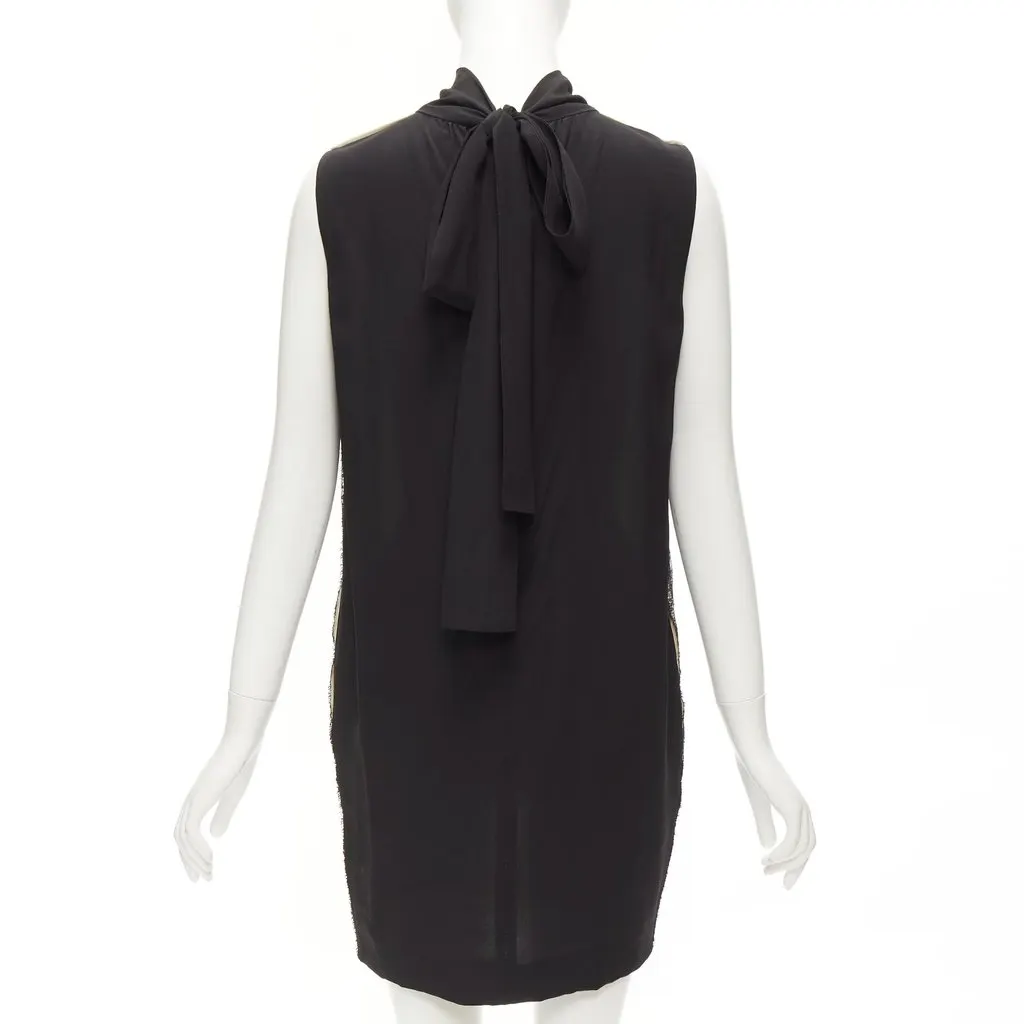 D&G Lace Side Trim Dress Black Silk Very good - Box View