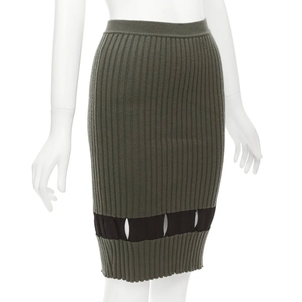 Alexander Wang Cutout Pencil Skirt Khaki Never worn - Inside View