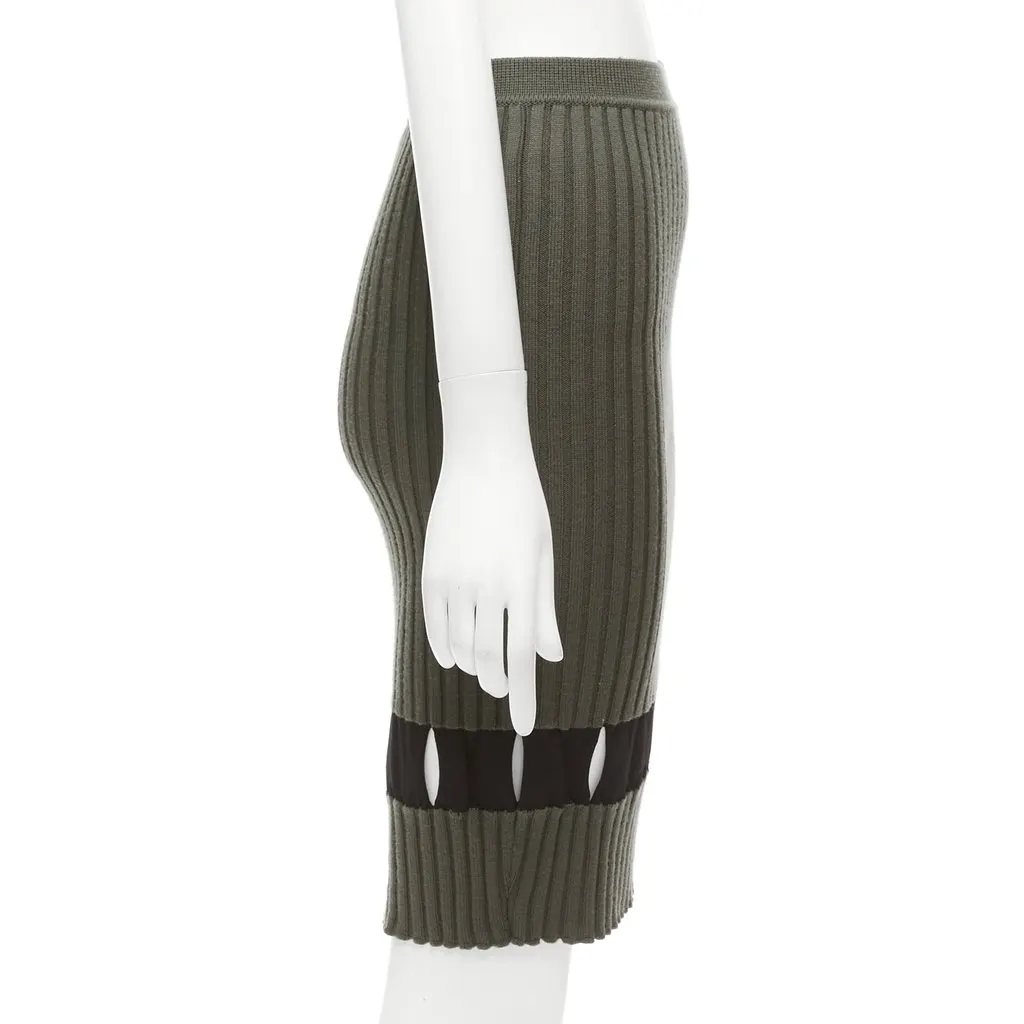 Alexander Wang Cutout Pencil Skirt Khaki Never worn - Model View