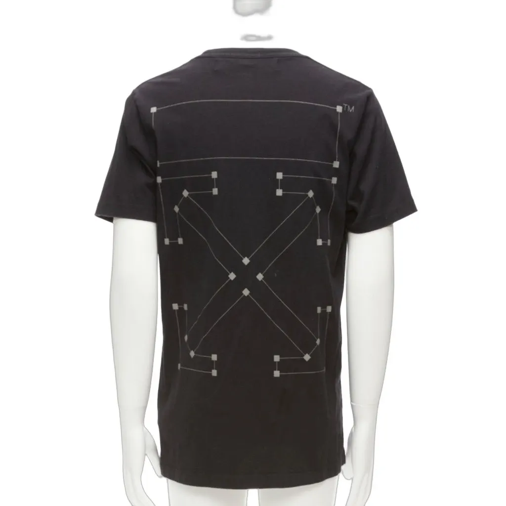Off-White Logo Back T-Shirt Black Cotton Fair - Front View