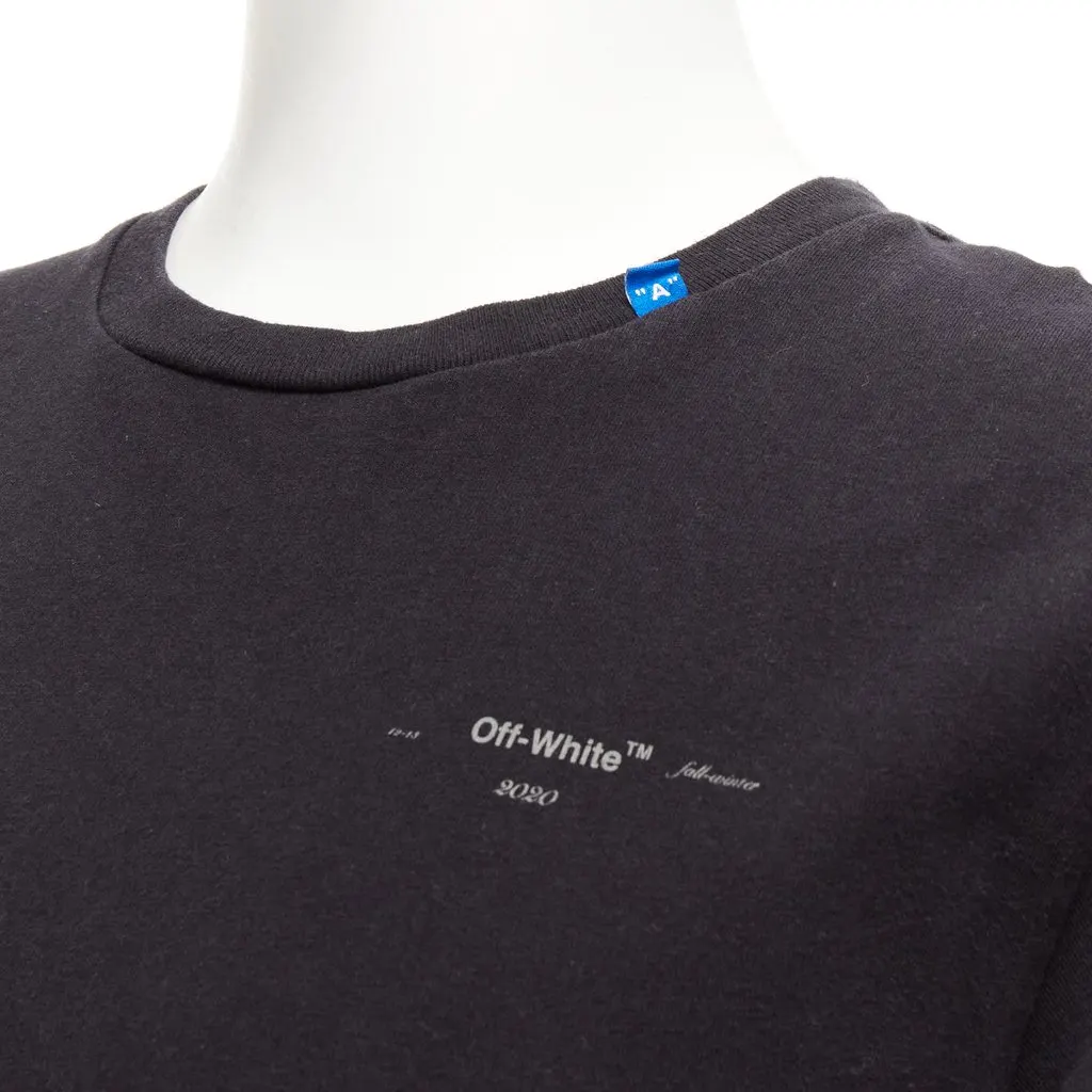 Off-White Logo Back T-Shirt Black Cotton Fair - Back View