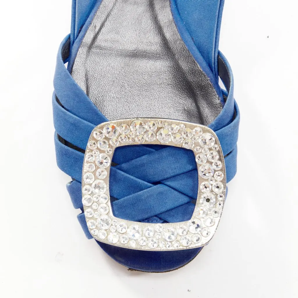 Roger Vivier Tweed CC Logo Flats Blue Fair - Box View