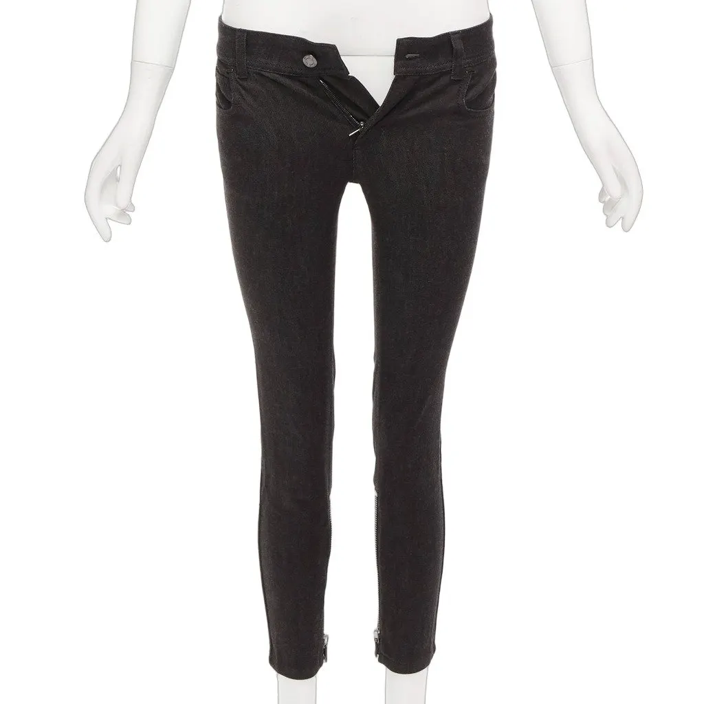 Tom Ford Staple Skinny Jeans Brown Cotton Good - Front View