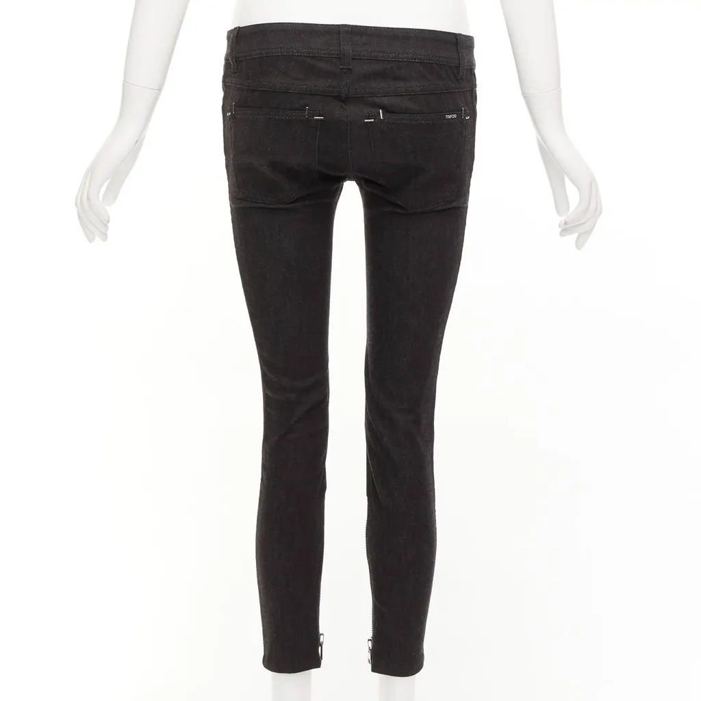 Tom Ford Staple Skinny Jeans Brown Cotton Good - Box View