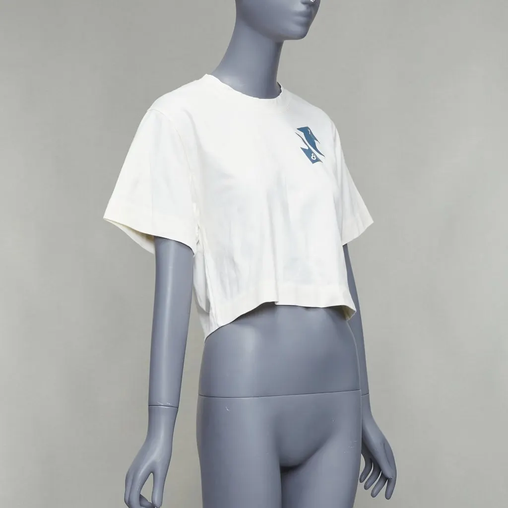 Off-White Embroidered Logo Tee Ecru Cotton Good - Inside View