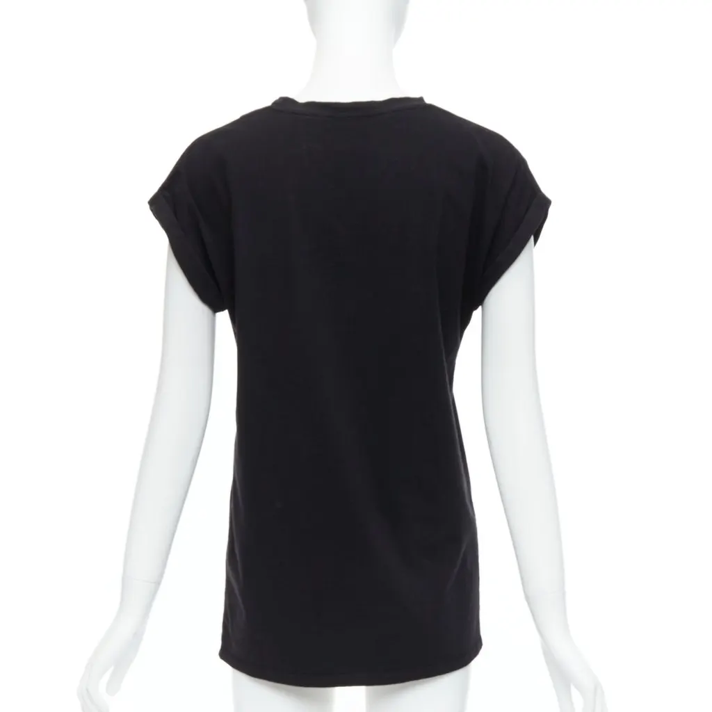 Balmain Rolled Cuff T-Shirt Black Cotton Good - Box View