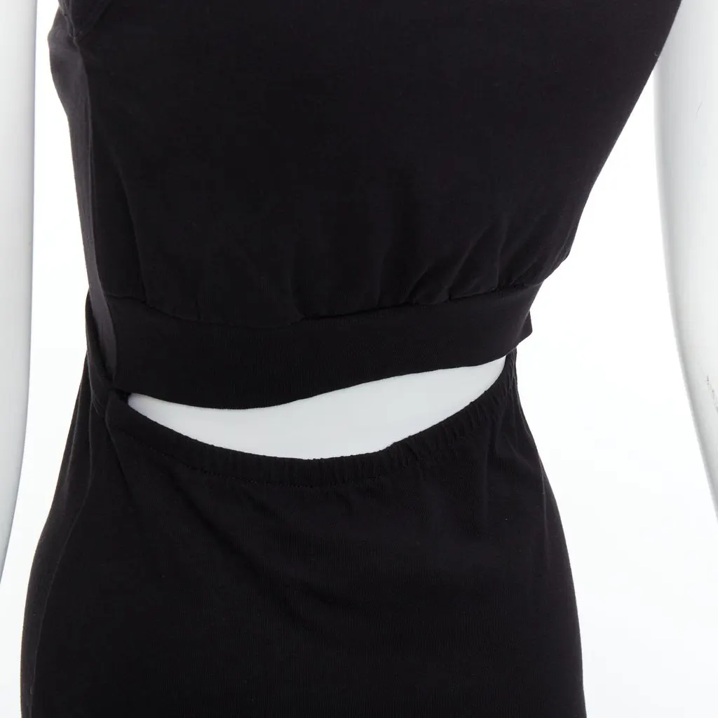 T by Alexander Wang Cutout Draped Dress Black Cotton Very good - Back View