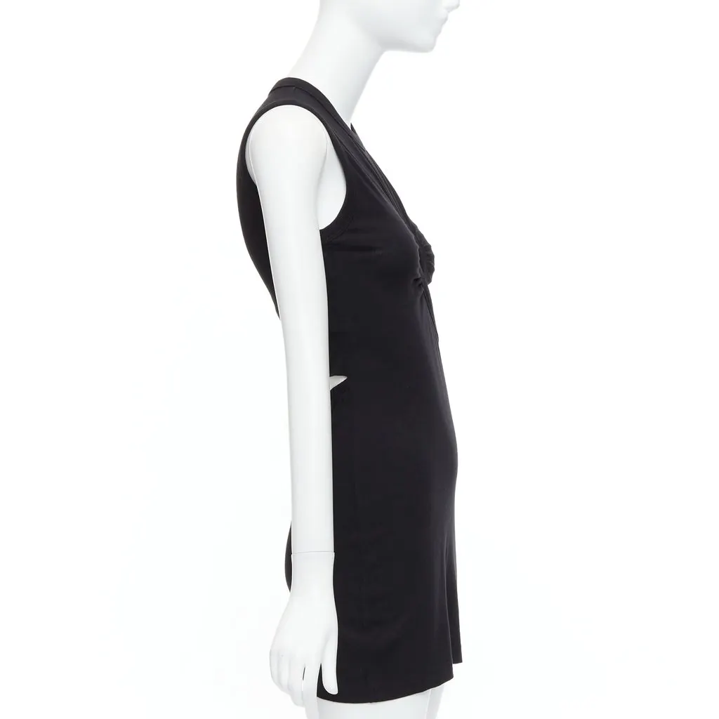 T by Alexander Wang Cutout Draped Dress Black Cotton Very good - Model View