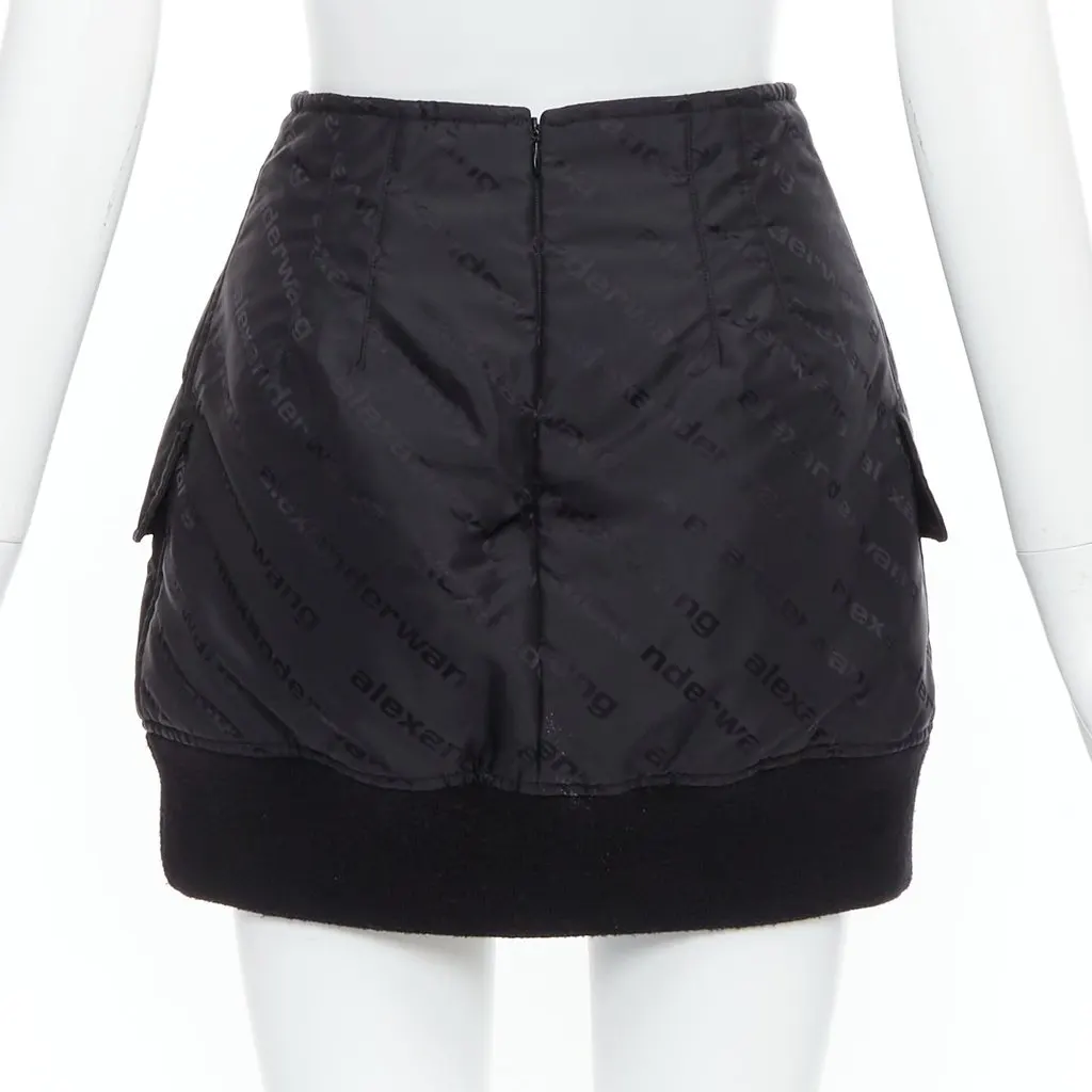 Alexander Wang Bomber Mini Skirt Black Very good - Model View