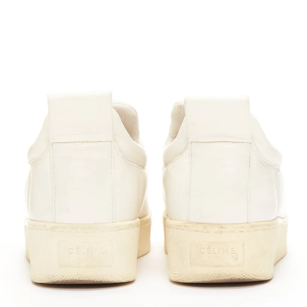 Celine Cream Platform Shoes Ecru Leather Fair - Box View