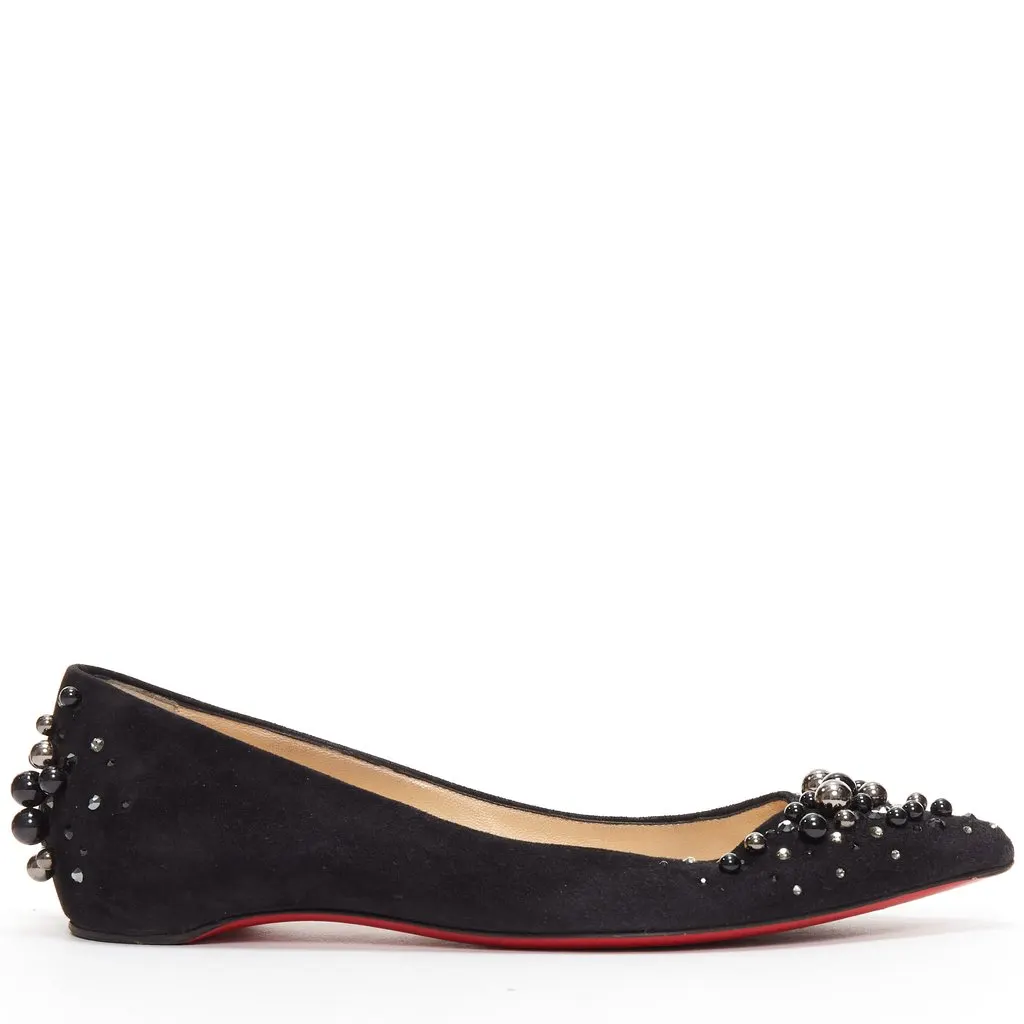 Christian Louboutin Veau Velours Black Suede Very good - Front View