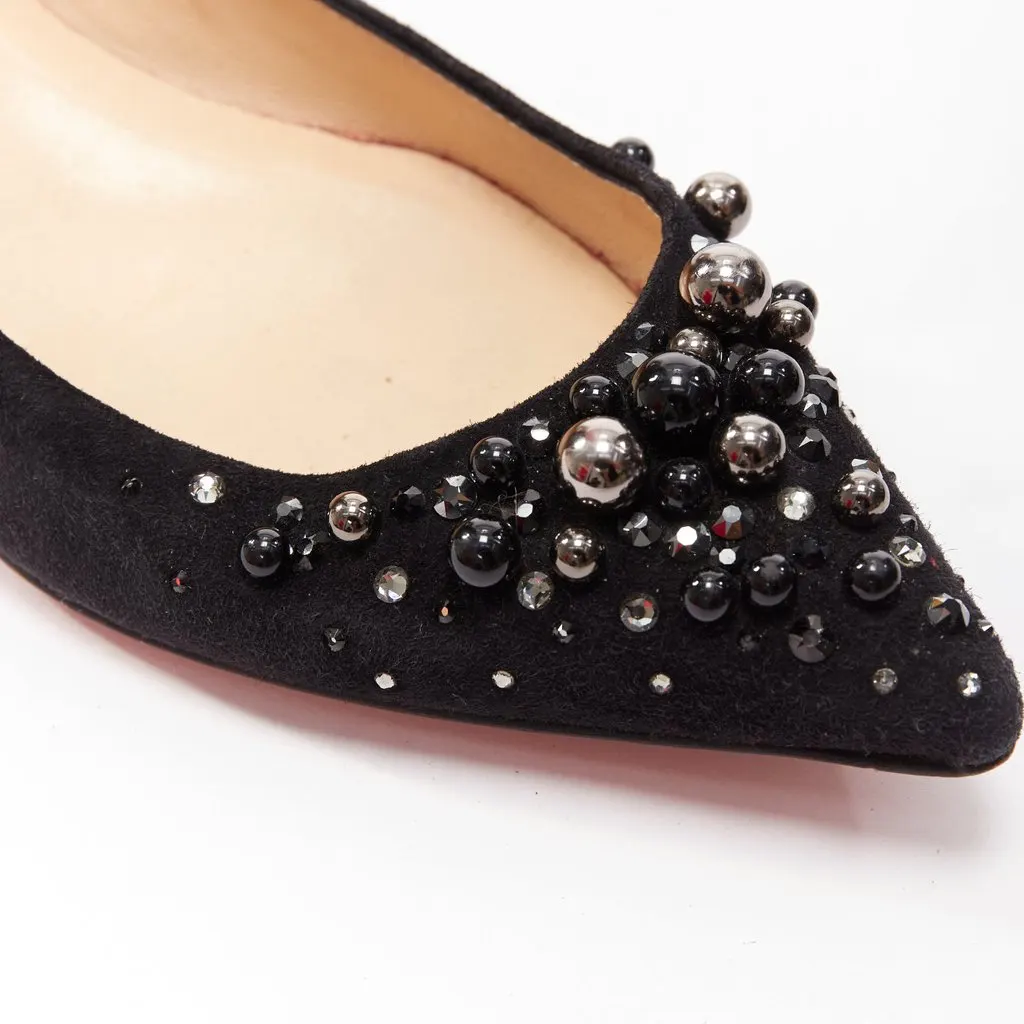 Christian Louboutin Veau Velours Black Suede Very good - Back View