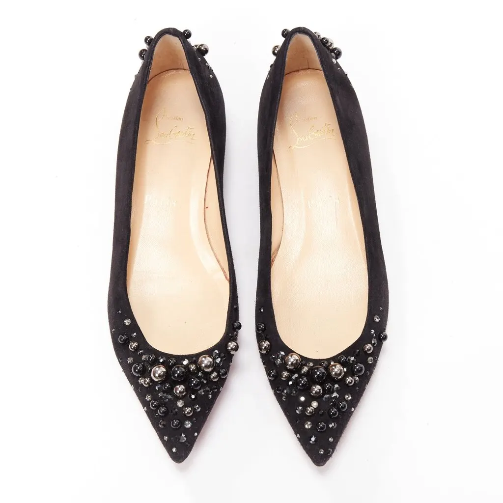 Christian Louboutin Veau Velours Black Suede Very good - Model View