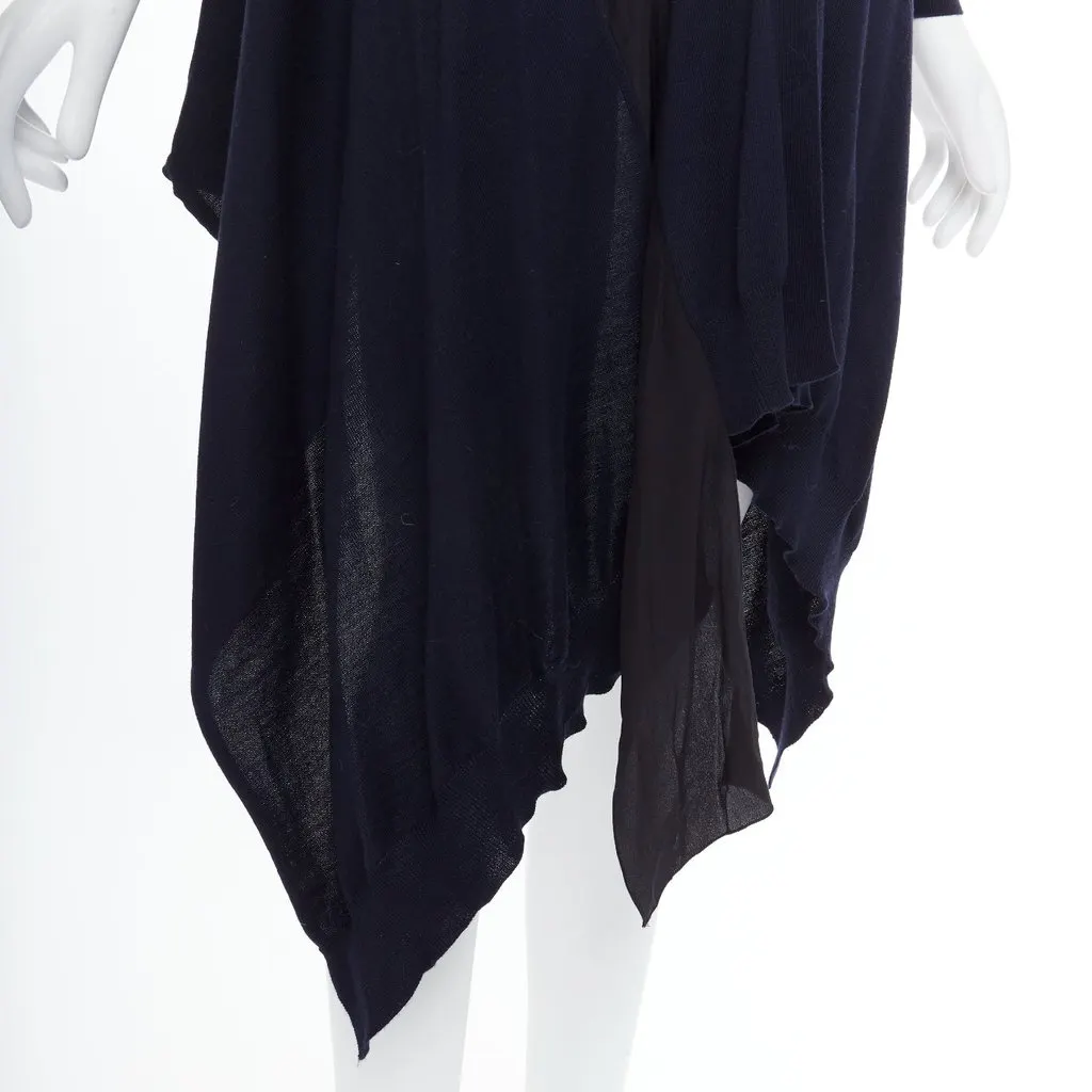 Stella McCartney High Low Cardigan Navy Wool Very good - Back View
