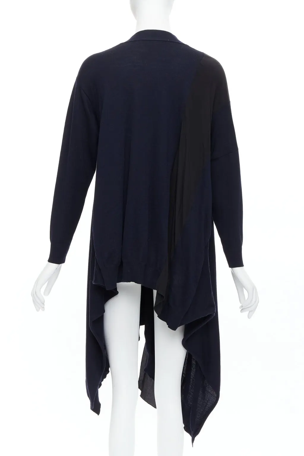 Stella McCartney High Low Cardigan Navy Wool Very good - Box View