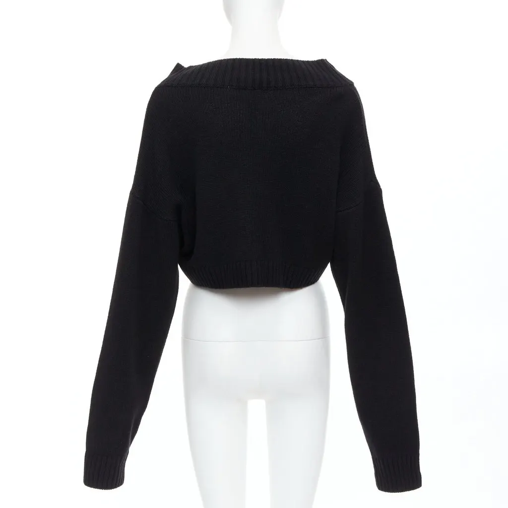 Guizio Safety Pin Cardigan Black Wool Never worn - Box View