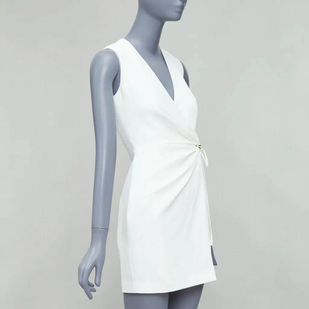 Dion Lee Ruched Wrap Dress White Polyester Fair - Inside View