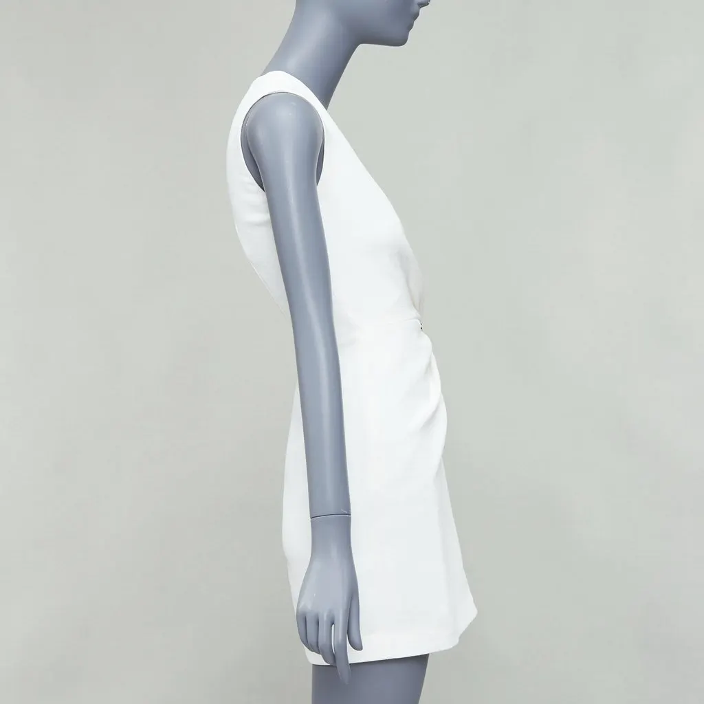 Dion Lee Ruched Wrap Dress White Polyester Fair - Model View