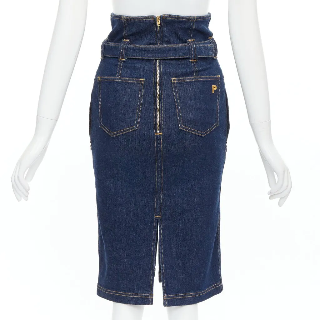 PHILOSOPHY DI ALBERTA FERRETTI Denim Pencil Skirt Blue Cotton Never worn - Box View