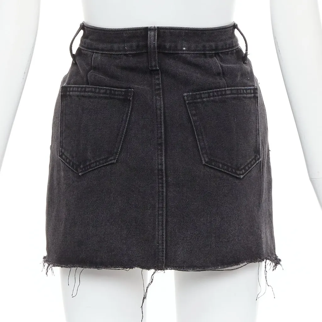 Kimhekim Frayed Denim Skirt Black Cotton Never worn - Box View