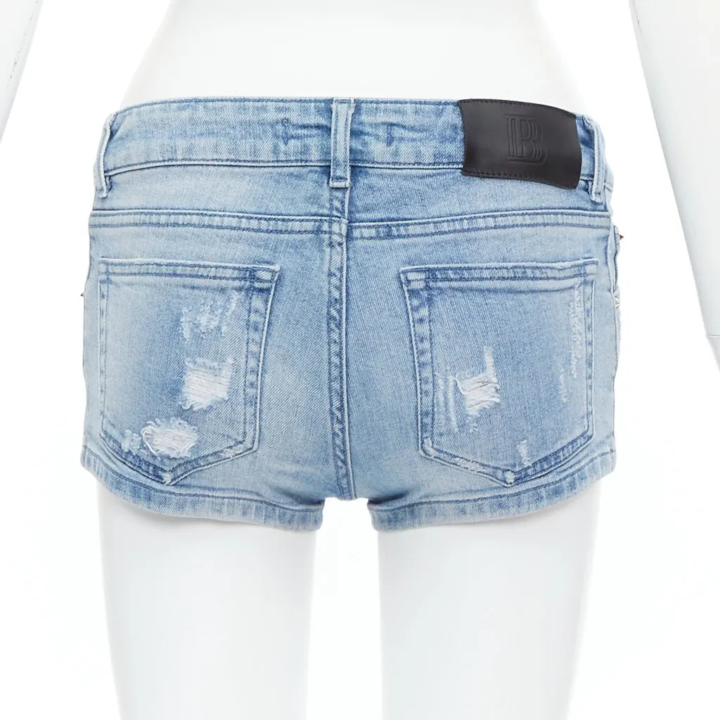 Pierre Balmain Logo Charm Shorts Blue Cotton Very good - Box View