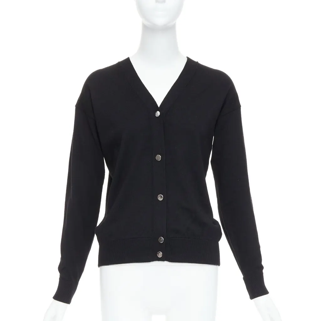 Alexander Wang Sheer Back Cardigan Black Wool Very good - Front View