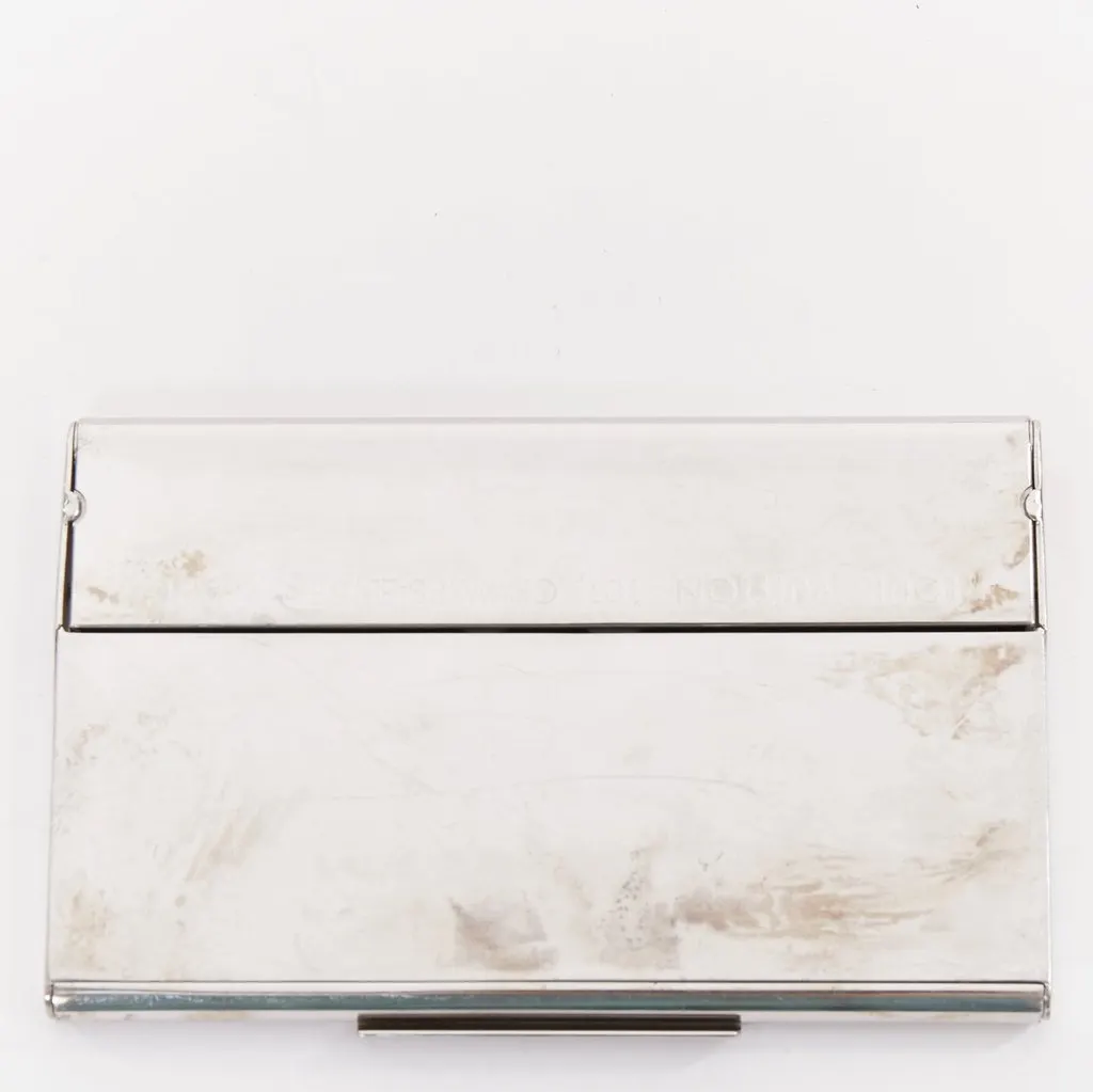 Louis Vuitton Porte Carte Champs Elysees Silver Metal Fair - Box View
