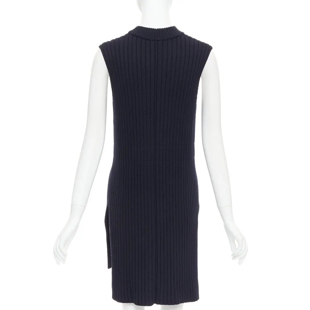 Celine Navy Wool Dress Navy Wool Very good - Box View