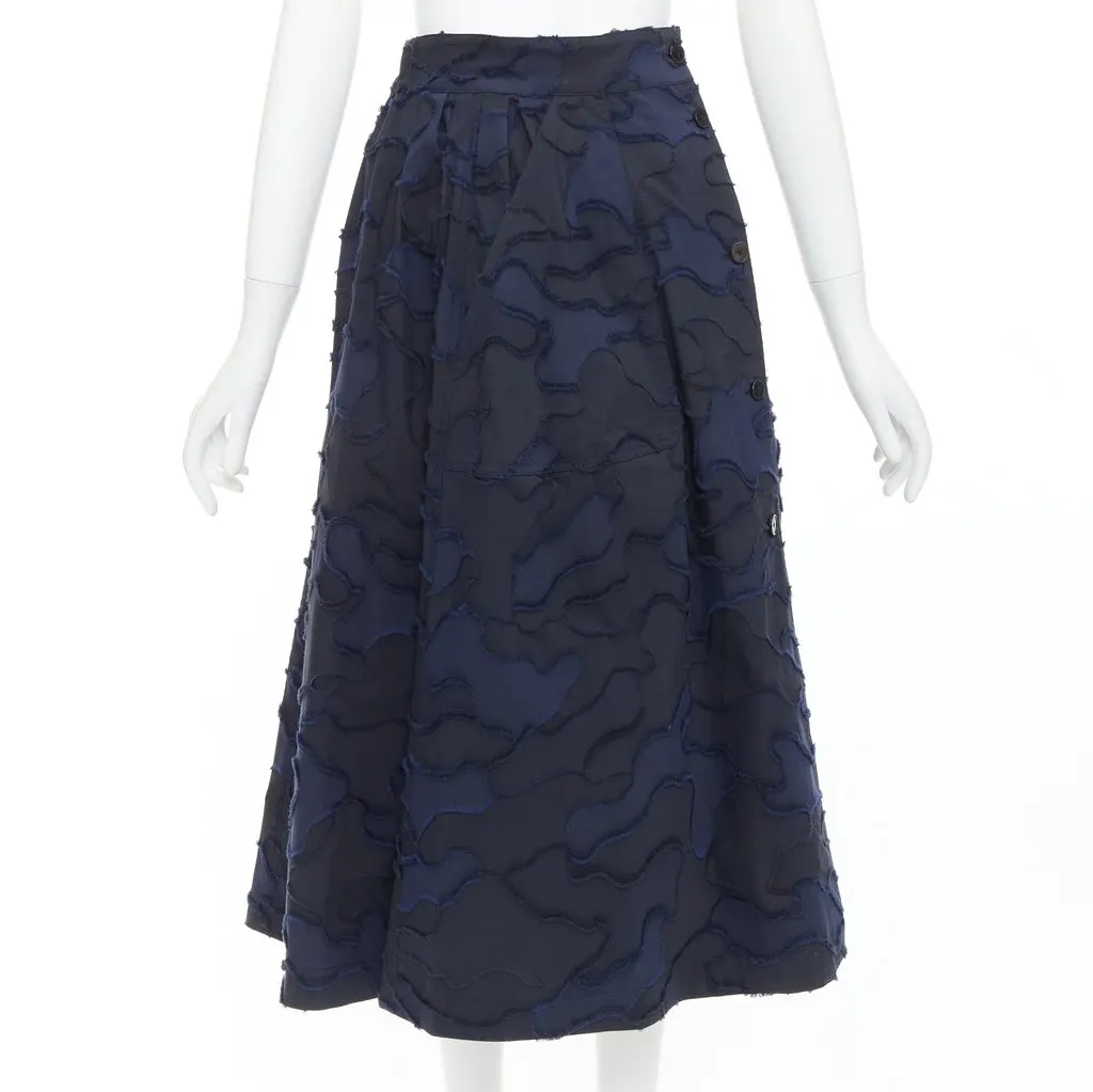 Dior Navy Cotton Skirt Navy Cotton Very good - Front View