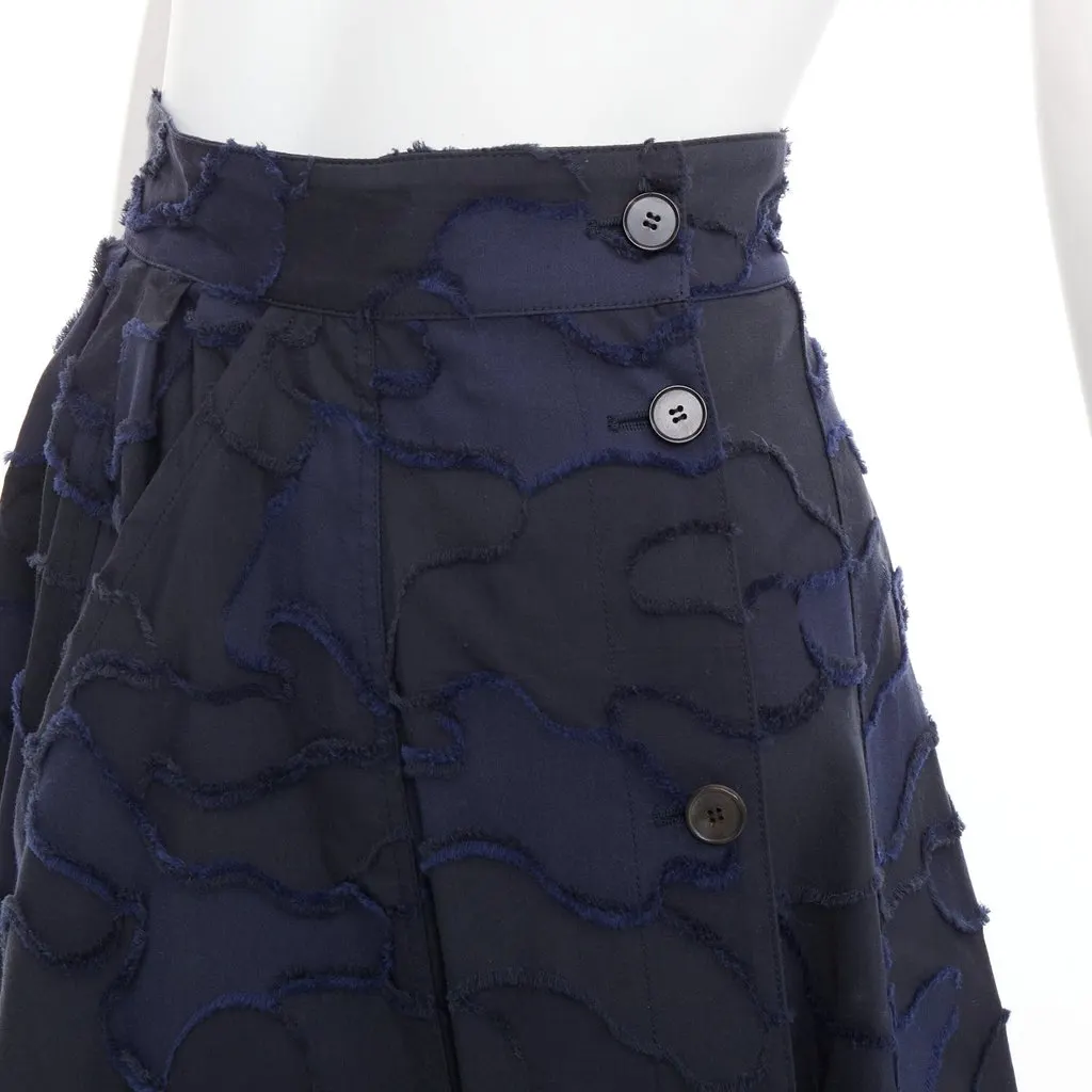 Dior Navy Cotton Skirt Navy Cotton Very good - Back View