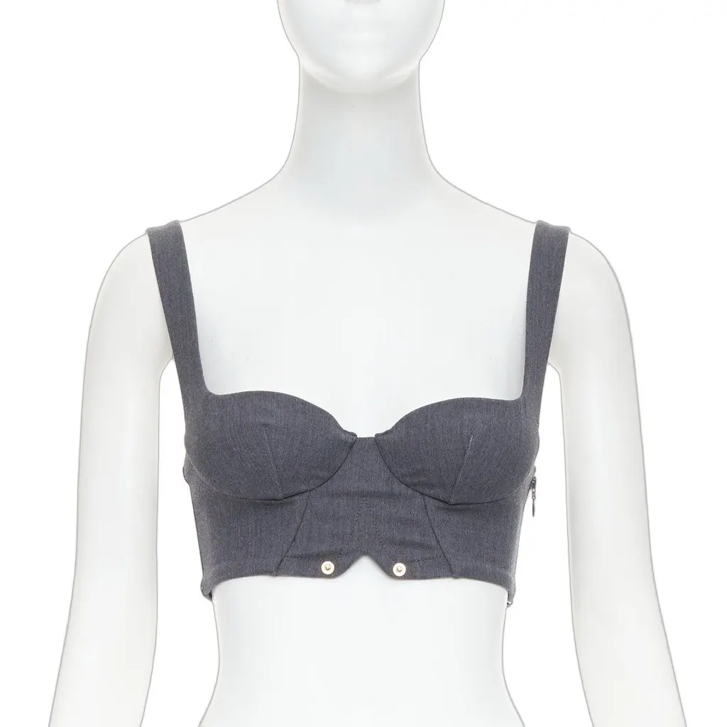 La Perla Grey Wool Top Grey Wool Very good - Front View