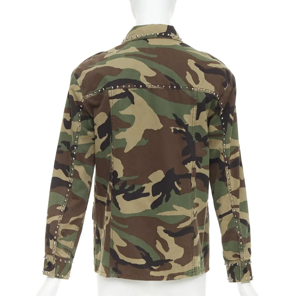 Saint Laurent Green Cotton Coat Green Cotton Good - Box View