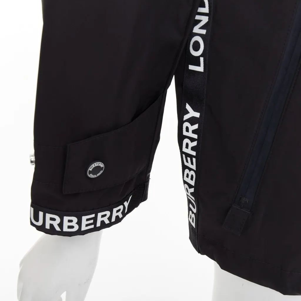 Burberry Black Polyester Coat Black Polyester Good - Back View