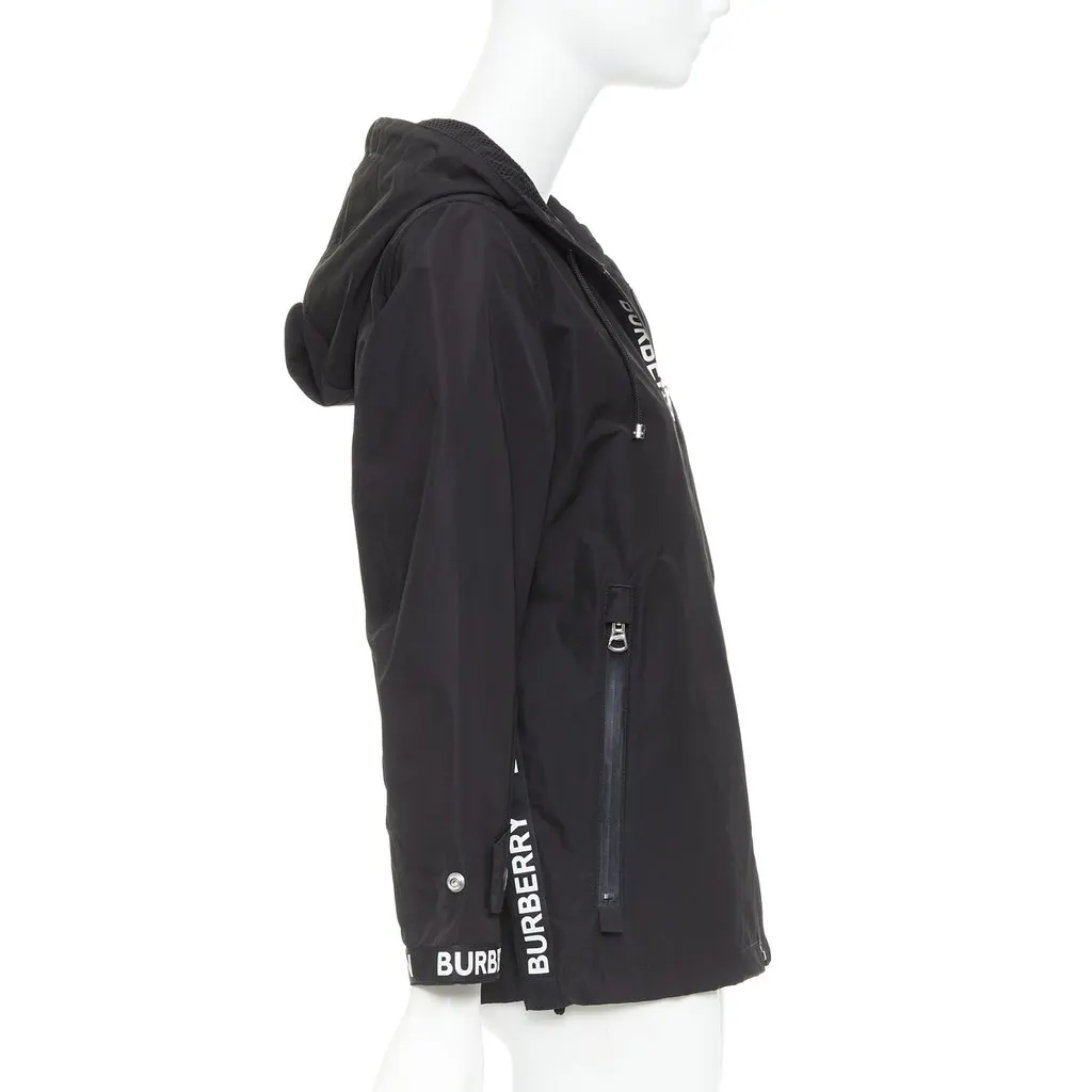 Burberry Black Polyester Coat Black Polyester Good - Box View