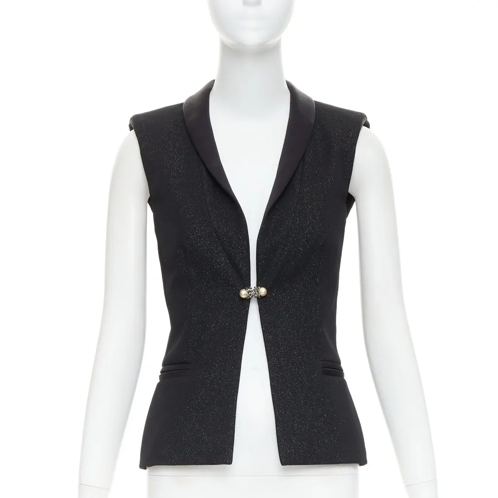 Chanel Black Wool Top Black Wool Very good - Front View