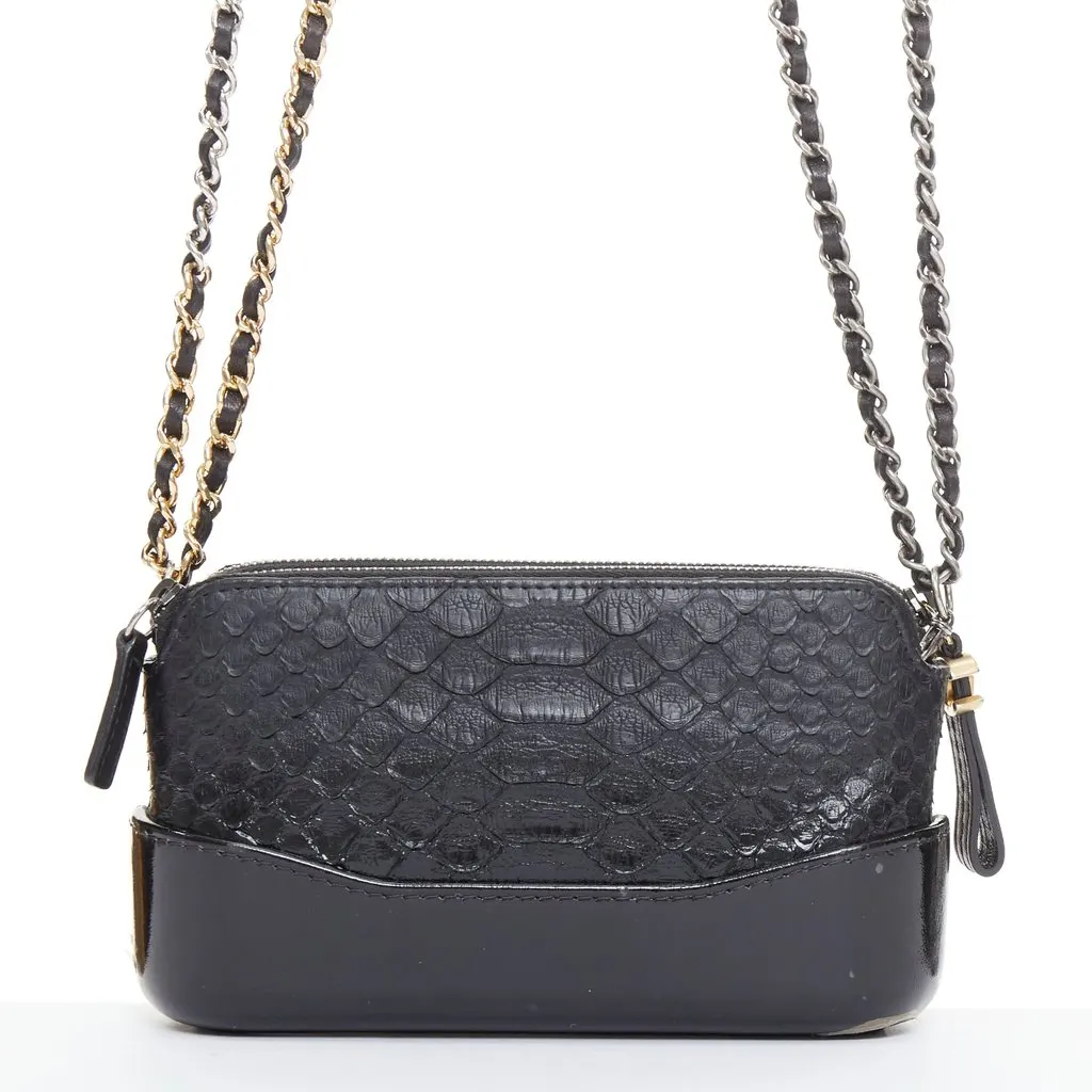 Chanel Mini Gabrielle WOC Black Leather Fair - Box View
