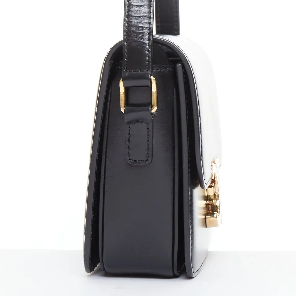 Celine Teen Triomphe Black Leather Good - Model View