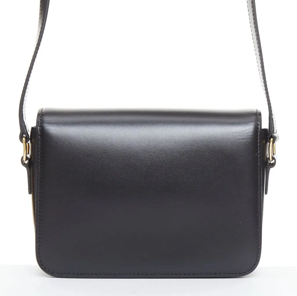 Celine Teen Triomphe Black Leather Good - Box View