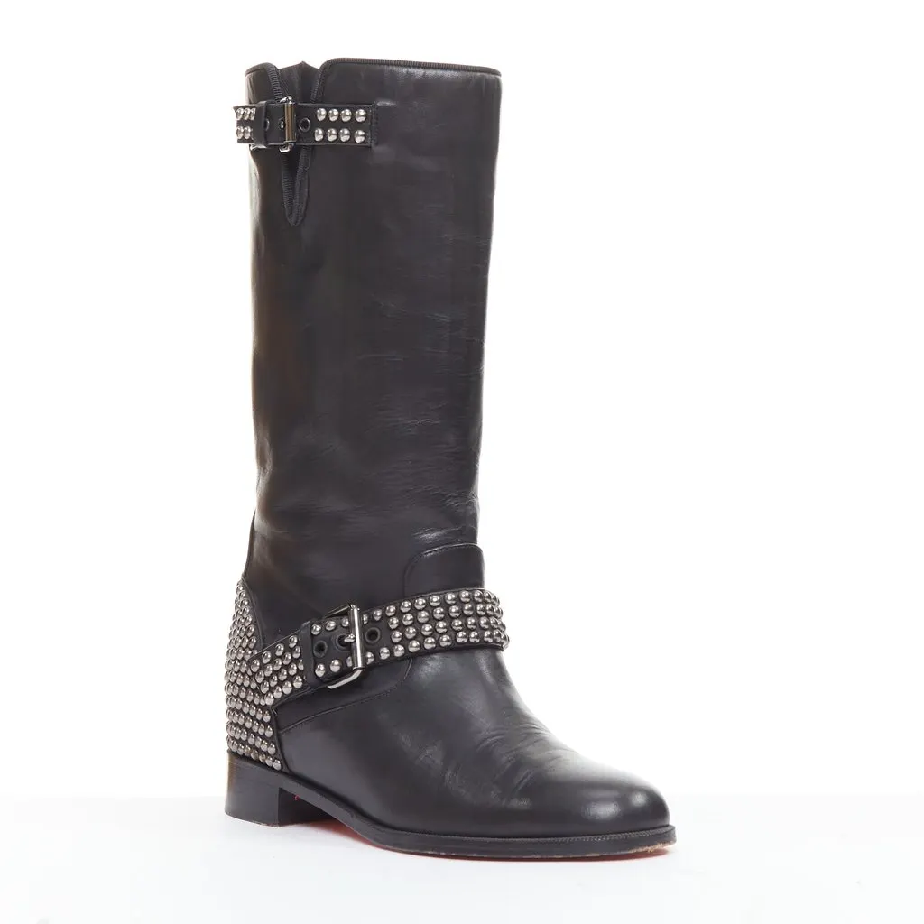 Christian Louboutin Bicloubutu Black Leather Good - Back View