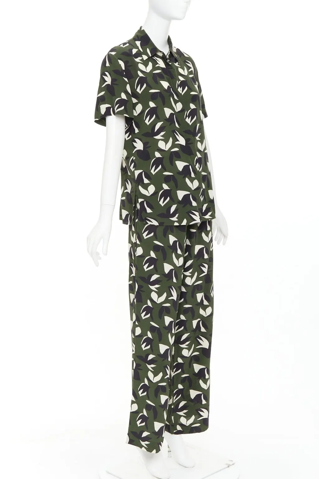 Unsigned Green Silk Jumpsuit Green Silk Very good - Inside View