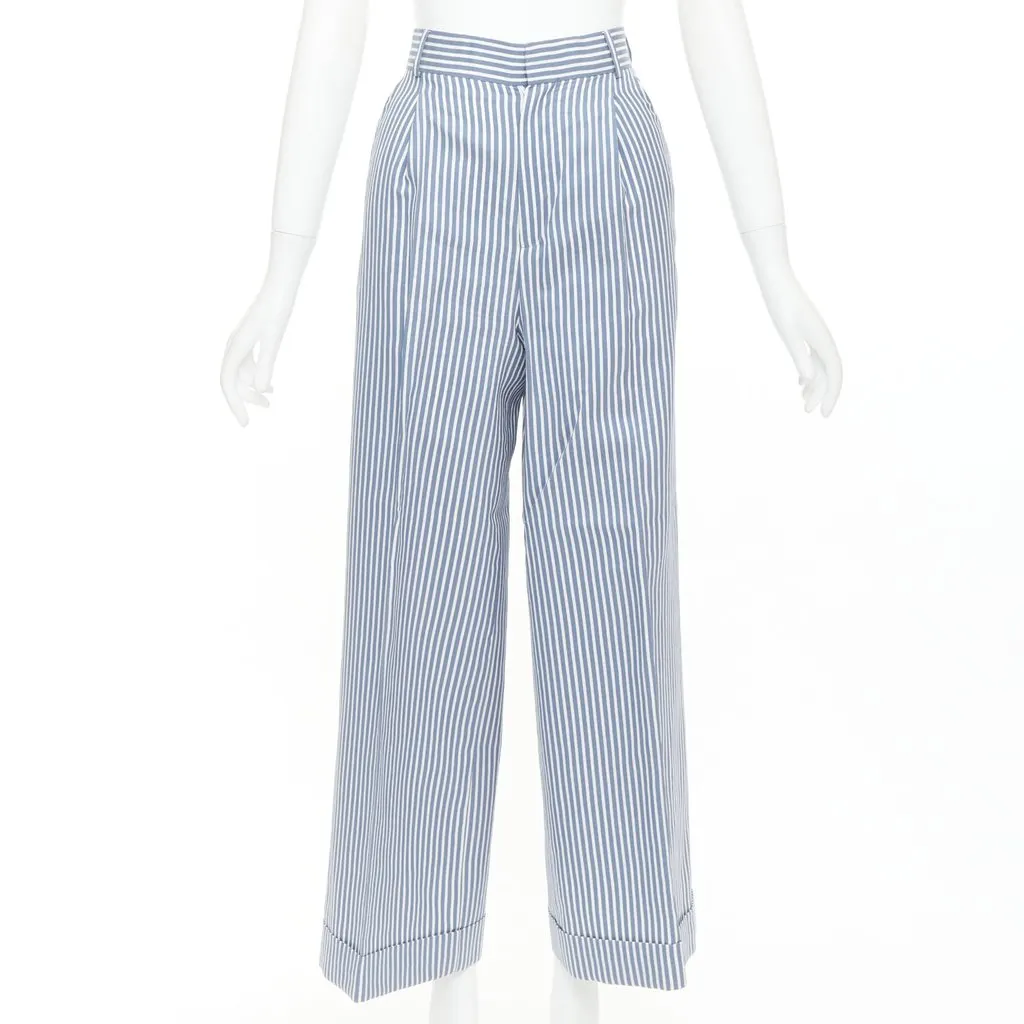 Dior Blue Silk Trouser Blue Silk Very good - Front View